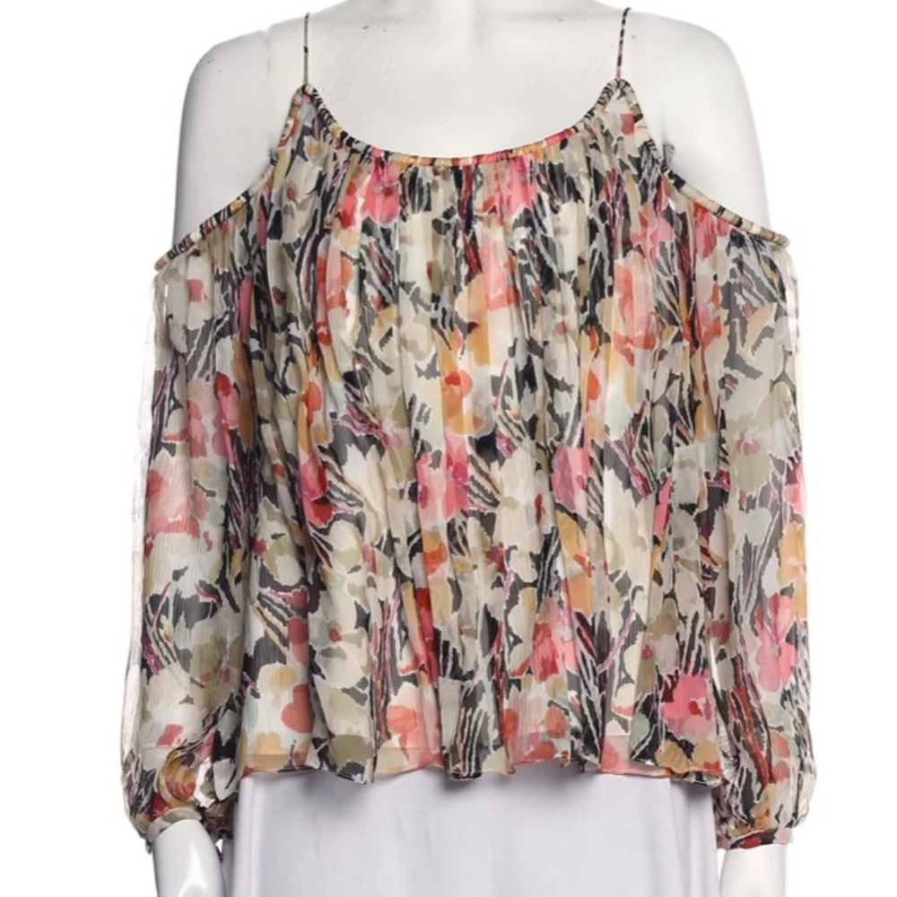 Elizabeth & James Silk Floral Top